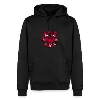 Lakota - Sweat à capuche Premium bio Homme - noir - Devant - Nico (187cm)