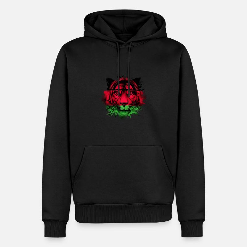 Malawi - Männer Premium Bio Hoodie - Schwarz