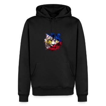 Philippines - Sweat à capuche Premium bio Homme - noir - Devant - Nico (187cm)