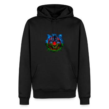 Roma - Männer Premium Bio Hoodie - Schwarz - Vorne - Nico (187cm)