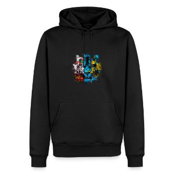 St. Pierre und Miquelon - Männer Premium Bio Hoodie - Schwarz - Vorne - Nico (187cm)