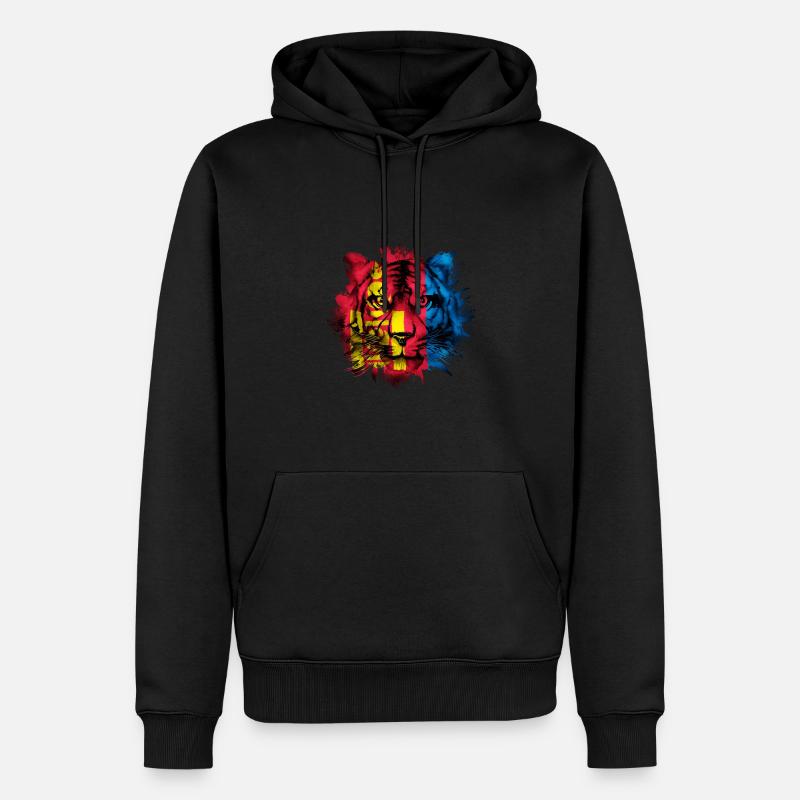Mongolei - Männer Premium Bio Hoodie - Schwarz