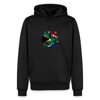 Afrique du Sud - Sweat à capuche Premium bio Homme - noir - Devant - Nico (187cm)