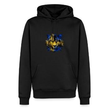 Suède - Sweat à capuche Premium bio Homme - noir - Devant - Nico (187cm)