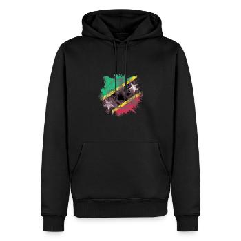 Saint-Kitts-et-Nevis - Sweat à capuche Premium bio Homme - noir - Devant - Nico (187cm)