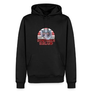 Nordirland - Männer Premium Bio Hoodie - Schwarz - Vorne - Nico (187cm)