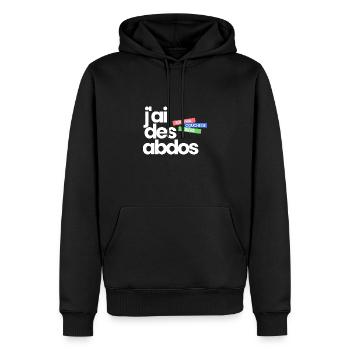 J ai des abdos sous ma couche de bière - Sweat à capuche Premium bio Homme - noir - Devant - Nico (187cm)