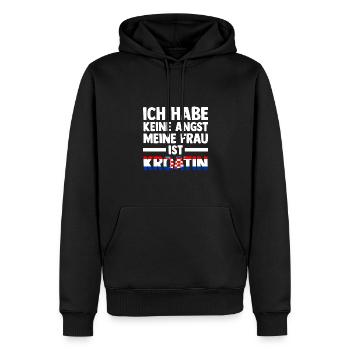 Kroaten Kroate Kroatin Hrvatska Kroatien - Männer Premium Bio Hoodie - Schwarz - Vorne - Nico (187cm)