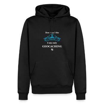 N’appelez pas la police, je ne fais que faire du géocaching - Sweat à capuche Premium bio Homme - noir - Devant - Nico (187cm)