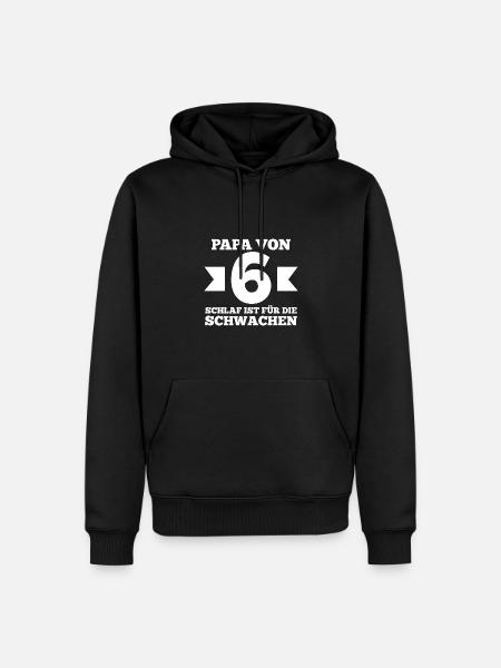 Dad of 6 children - Men’s Premium Organic Hoodie - black