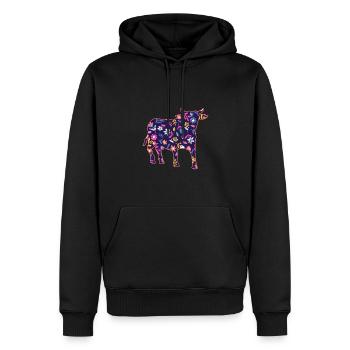 Büffel Rind Ochsen - Männer Premium Bio Hoodie - Schwarz - Vorne - Nico (187cm)