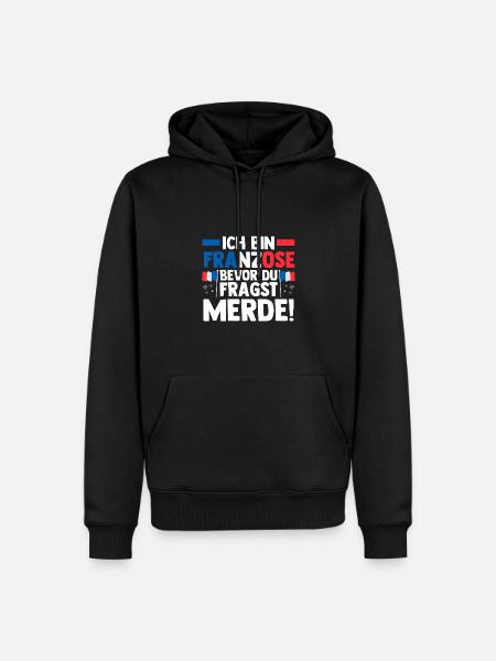 Franzose Französisch Frankreich - Männer Premium Bio Hoodie - Schwarz