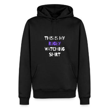 C’est mon maillot de rugby. - Sweat à capuche Premium bio Homme - noir - Devant - Nico (187cm)