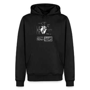 Apfelwein, Bembel, Geripptes, Frankfurt, Hessen - Männer Premium Bio Hoodie - Schwarz - Vorne - Nico (187cm)