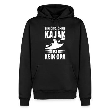 Kajak Geschenkidee Kanu Paddeln Kajakfahren - Männer Premium Bio Hoodie - Schwarz - Vorne - Nico (187cm)