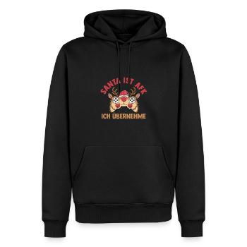 Père Noël Gaming Noël Noël - Sweat à capuche Premium bio Homme - noir - Devant - Nico (187cm)