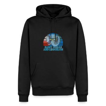 St. Pierre und Miquelon - Männer Premium Bio Hoodie - Schwarz - Vorne - Nico (187cm)