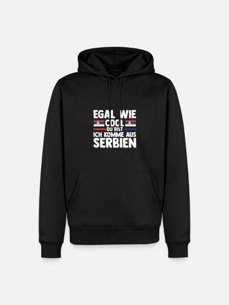 Serbe Serbe Serbie - Sweat à capuche Premium bio Homme - noir