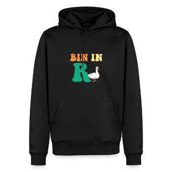 Pension de retraite des retraités Pension de retraite Duck - Sweat à capuche Premium bio Homme - noir - Devant - Nico (187cm)