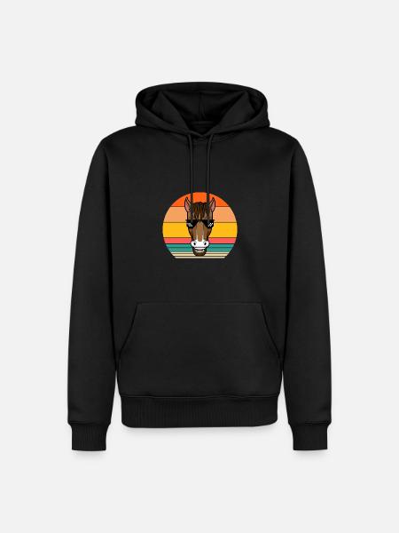 Riding Horse - Men’s Premium Organic Hoodie - black