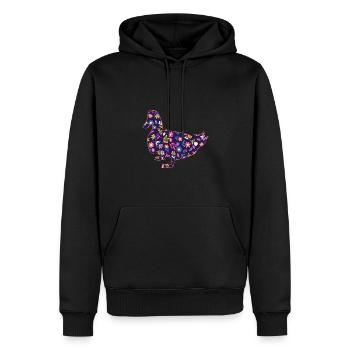 Canards - Sweat à capuche Premium bio Homme - noir - Devant - Nico (187cm)