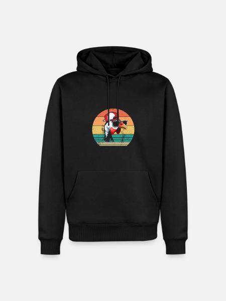 Chickens Rooster Guinea Fowl - Men’s Premium Organic Hoodie - black