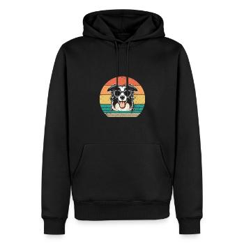 Border Collie - Männer Premium Bio Hoodie - Schwarz - Vorne - Nico (187cm)