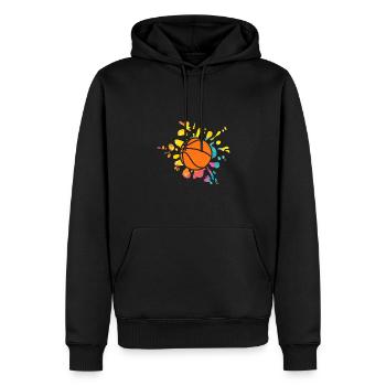 Basketballspieler Basketball - Männer Premium Bio Hoodie - Schwarz - Vorne - Nico (187cm)