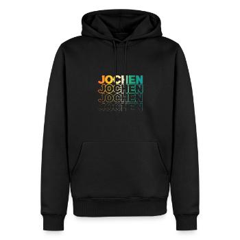 Jochen - Männer Premium Bio Hoodie - Schwarz - Vorne - Nico (187cm)