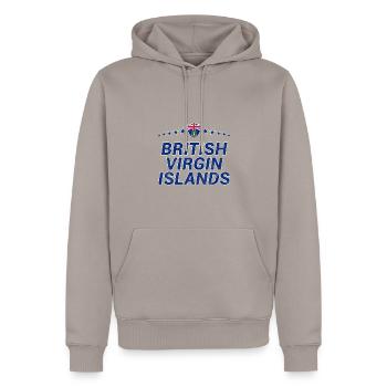Britische Jungferninseln - Männer Premium Bio Hoodie - Taupe - Vorne - Nico (187cm)