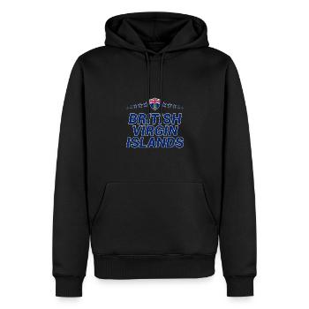 Îles Vierges britanniques - Sweat à capuche Premium bio Homme - noir - Devant - Nico (187cm)