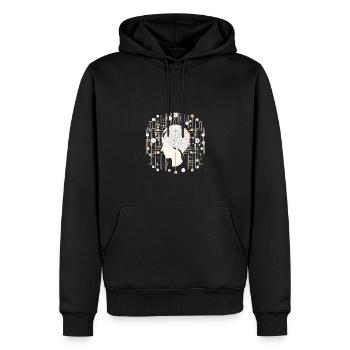 Gehirn Strukturen - Surreale Kunst - Männer Premium Bio Hoodie - Schwarz - Vorne - Nico (187cm)