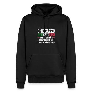 Italiener Italien - Männer Premium Bio Hoodie - Schwarz - Vorne - Nico (187cm)