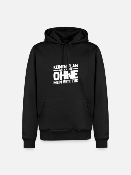 Langschläfer Shlafen Faul - Männer Premium Bio Hoodie - Schwarz