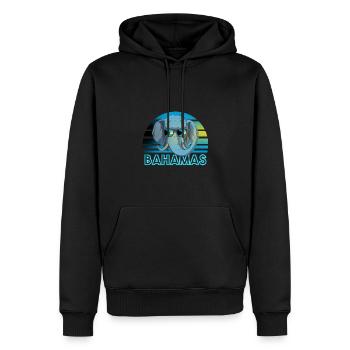 Bahamas - Sweat à capuche Premium bio Homme - noir - Devant - Nico (187cm)