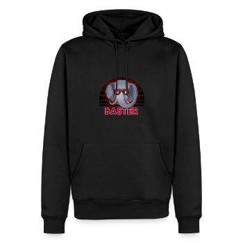 Baster - Sweat à capuche Premium bio Homme - noir - Devant - Nico (187cm)