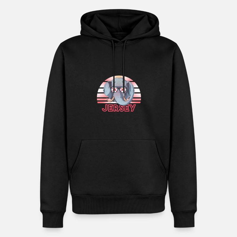 Jersey - Männer Premium Bio Hoodie - Schwarz
