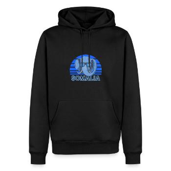 Somalia - Männer Premium Bio Hoodie - Schwarz - Vorne - Nico (187cm)