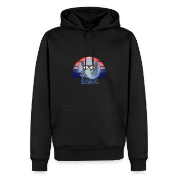 Saba - Sweat à capuche Premium bio Homme - noir - Devant - Nico (187cm)