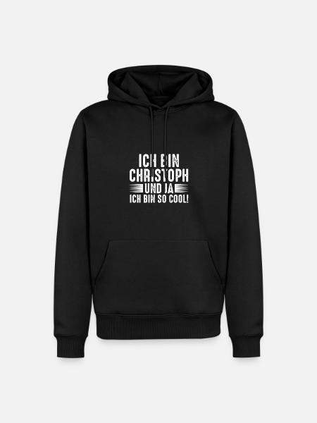 First name Chris Christoph - Men’s Premium Organic Hoodie - black