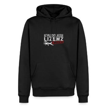 Ultraleichtflugzeug Lizenz bestanden Pilot - Männer Premium Bio Hoodie - Schwarz - Vorne - Nico (187cm)