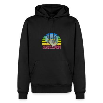 Amazigh - Männer Premium Bio Hoodie - Schwarz - Vorne - Nico (187cm)