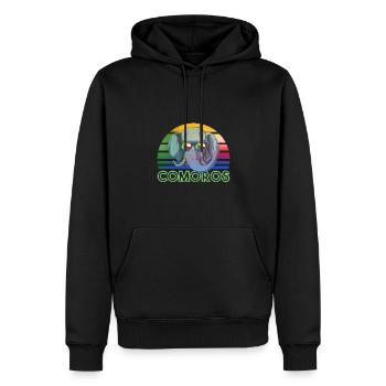 Komoren - Männer Premium Bio Hoodie - Schwarz - Vorne - Nico (187cm)
