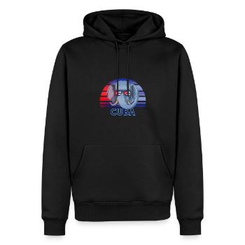 Kuba - Männer Premium Bio Hoodie - Schwarz - Vorne - Nico (187cm)