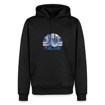Finnland - Männer Premium Bio Hoodie - Schwarz - Vorne - Nico (187cm)