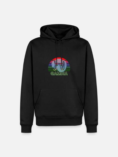 Gambia - Men’s Premium Organic Hoodie - black
