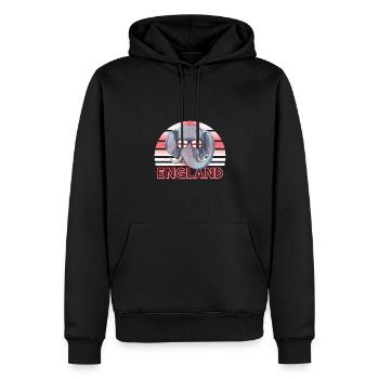 England - Men’s Premium Organic Hoodie - black - Front - Nico (187cm)