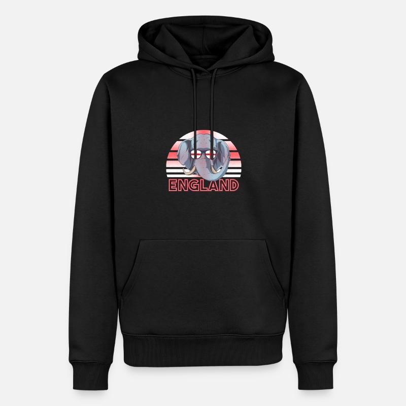 England - Männer Premium Bio Hoodie - Schwarz