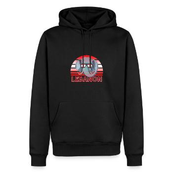 Libanon - Männer Premium Bio Hoodie - Schwarz - Vorne - Nico (187cm)