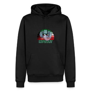 Kuwait - Männer Premium Bio Hoodie - Schwarz - Vorne - Nico (187cm)